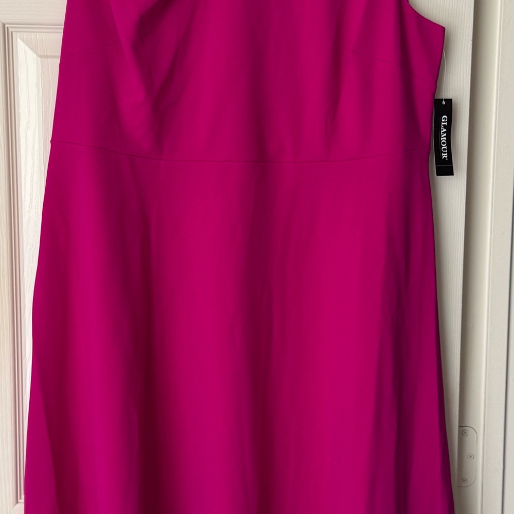 Vibrant Pink Sleeveless Dress by GLAMOUR